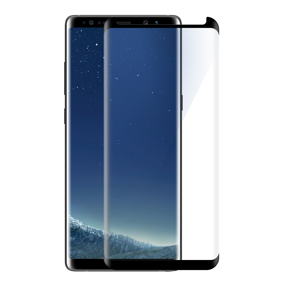 Displayschutzglas Panzerglas für Samsung Galaxy Note 8-Schwarz